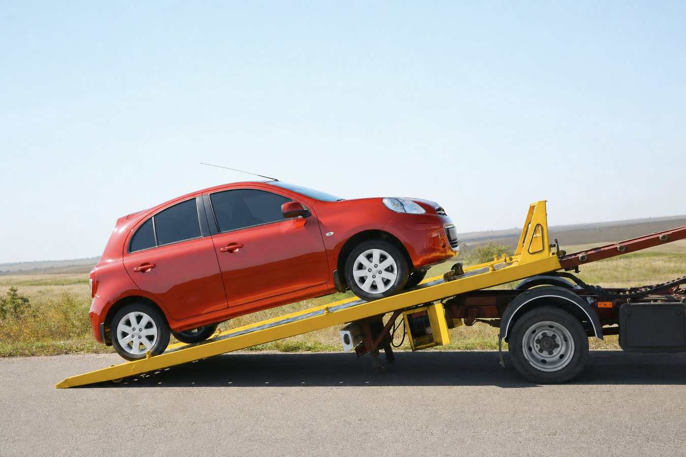 Flatbed towing