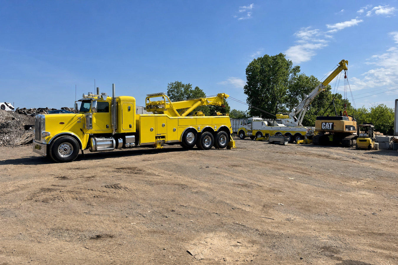 Heavy equipment and machinery towing